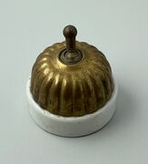 Messing afbryder 1-pol riflet