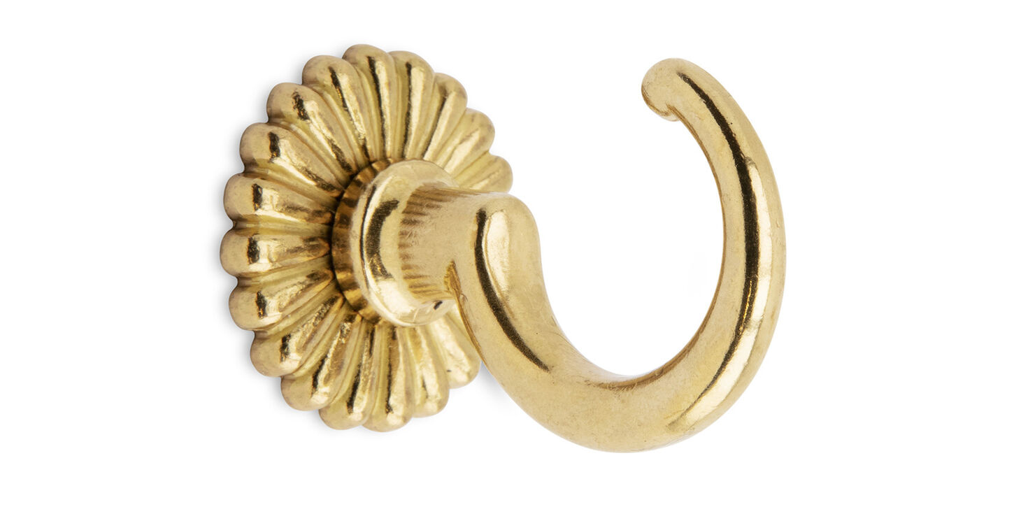 Krog 42mm med roset - poleret messing