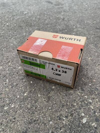 WURTH Rustfri træskrue 4,2x38mm 100 stk