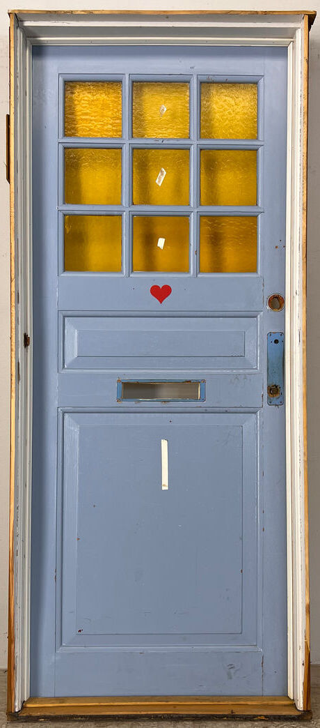 Opgangsdør med glas og karm