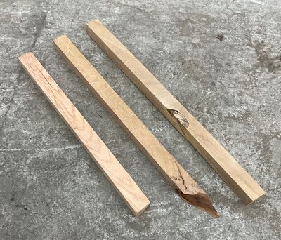 2. sortering Egetræsstave 30x30x405