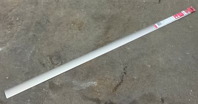 Selvklæbende overgangsliste - Rustfri - 1m