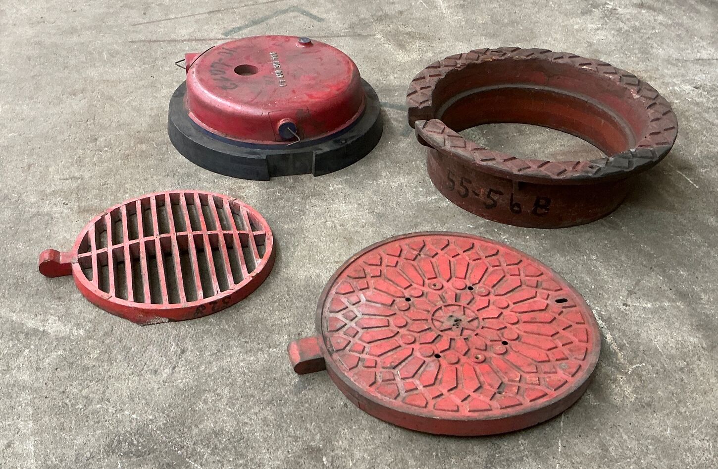 4 stk. støbeforme fra Holbæk Jernstøberi