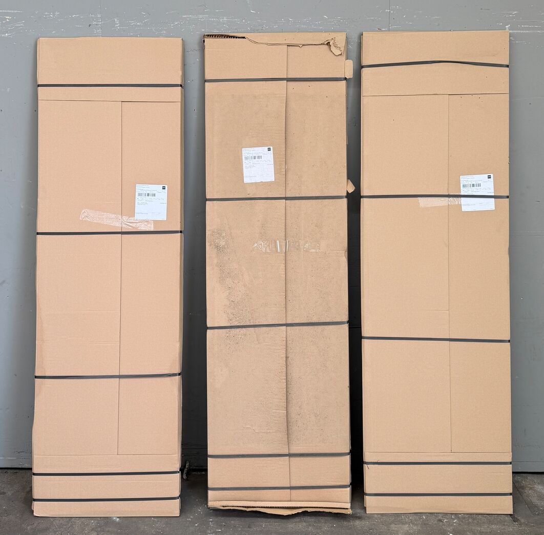 3 stk Invita højskabslåger glat hvid 1948x596x19 mm