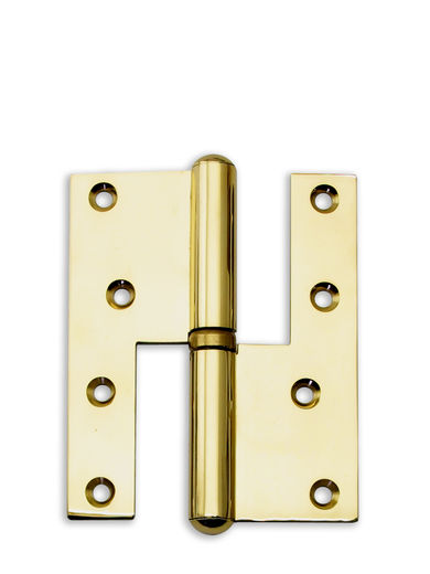 Dørhængsel, messing, 140 mm, venstrehængt Dørhængsel, messing, 140 mm, venstrehængt