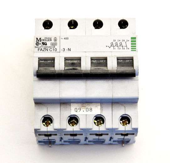 Moeller Automatsikring 4-pol 10A Moeller Automatsikring 4-pol 10A