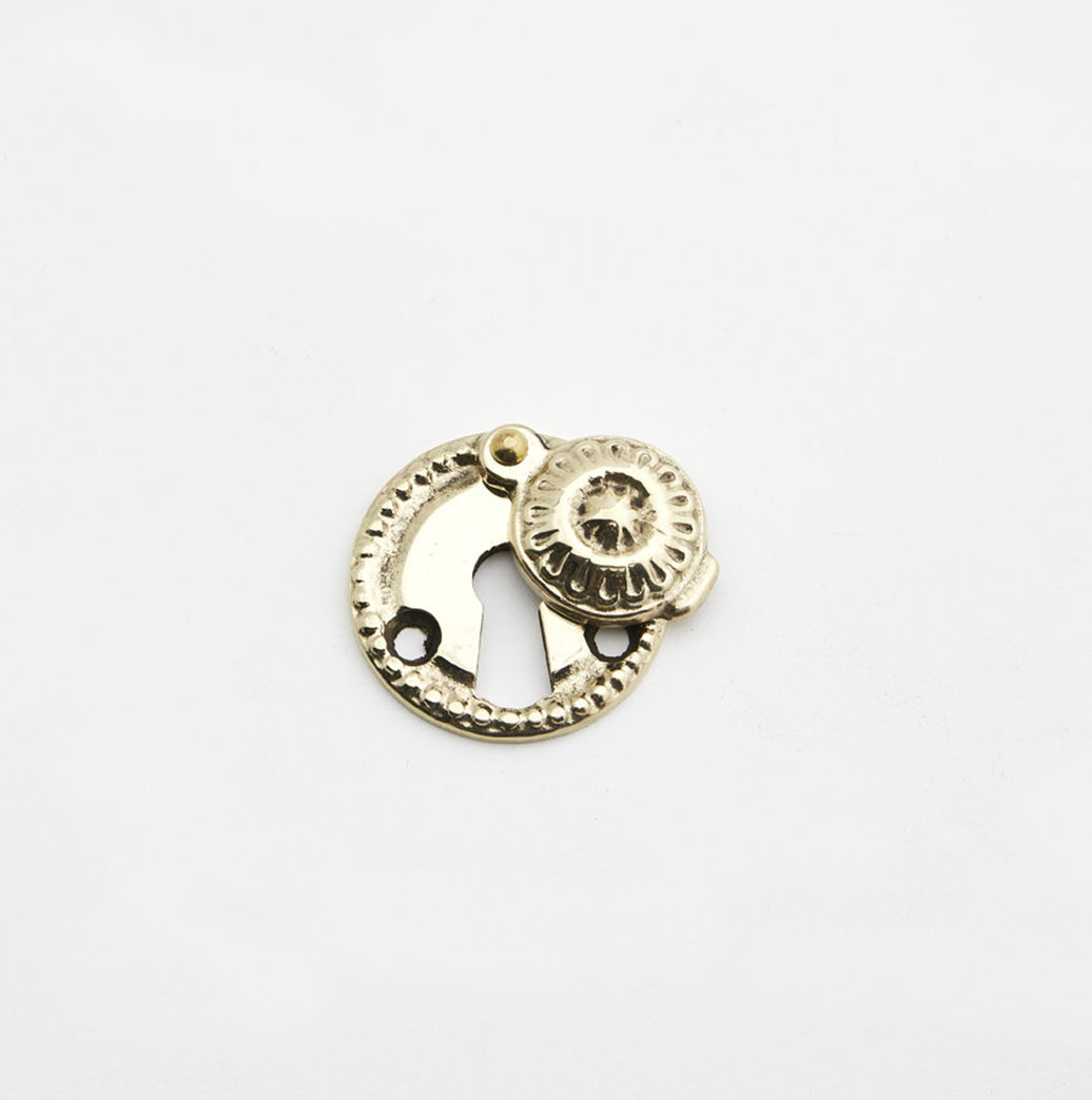 Nøgleskilt i messing - ornamenteret - sæt