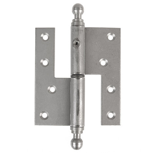 Hamborghængsel højrehængt 180mm m. rund knop, ubeh.