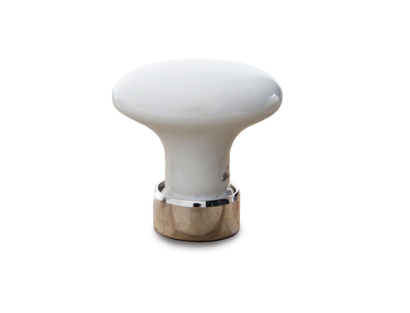 Kromfod - Oval porcelænsknop 35/25 mm