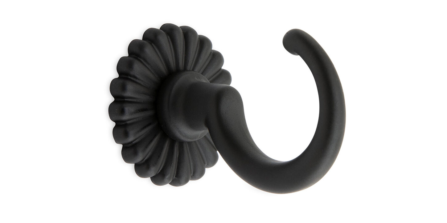 Krog 42mm med roset - sortlakeret