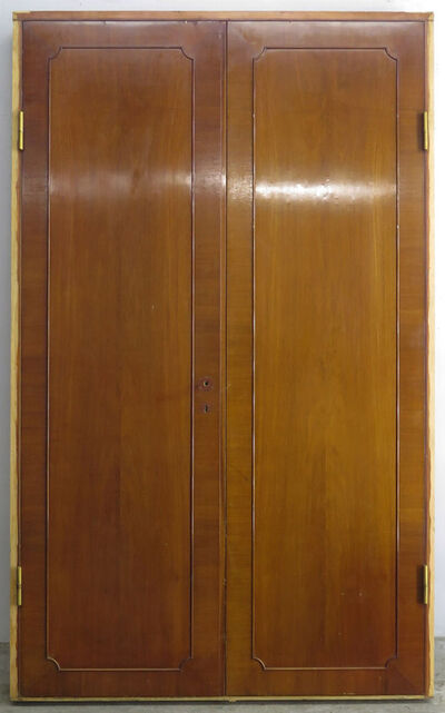 Dobbeltdør i ædeltræ - Fra direktionslokalerne i domicil på Østerbro