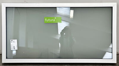 Træ alu vindue fra Velfac med matteret glas