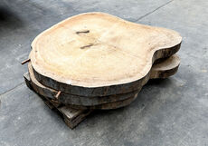 Træskive i Tali træ - 1,2 meter i diameter (10 cm tyk)