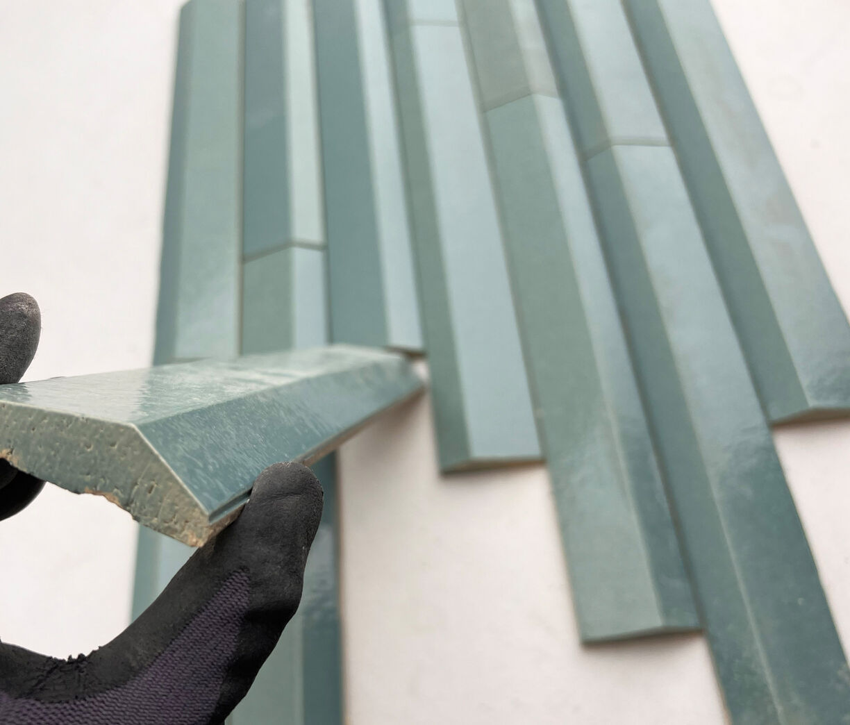 Turkis glaseret klinke