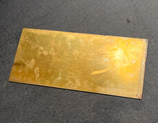 Messingplade / skilt 38 x 18 cm