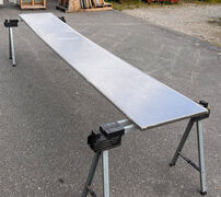 Stålbordplade - 409 cm