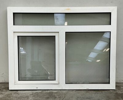 Plast 2-fags vindue med dreje kip og fast karm