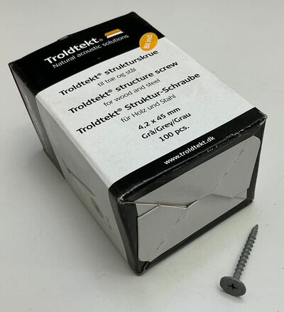 Troldtekt skruer - Grå - 100 stk.