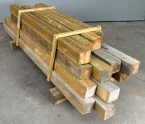 16 stk Parti brugt trykimprægneret tømmer 12,5x12,5x160/200/250 cm