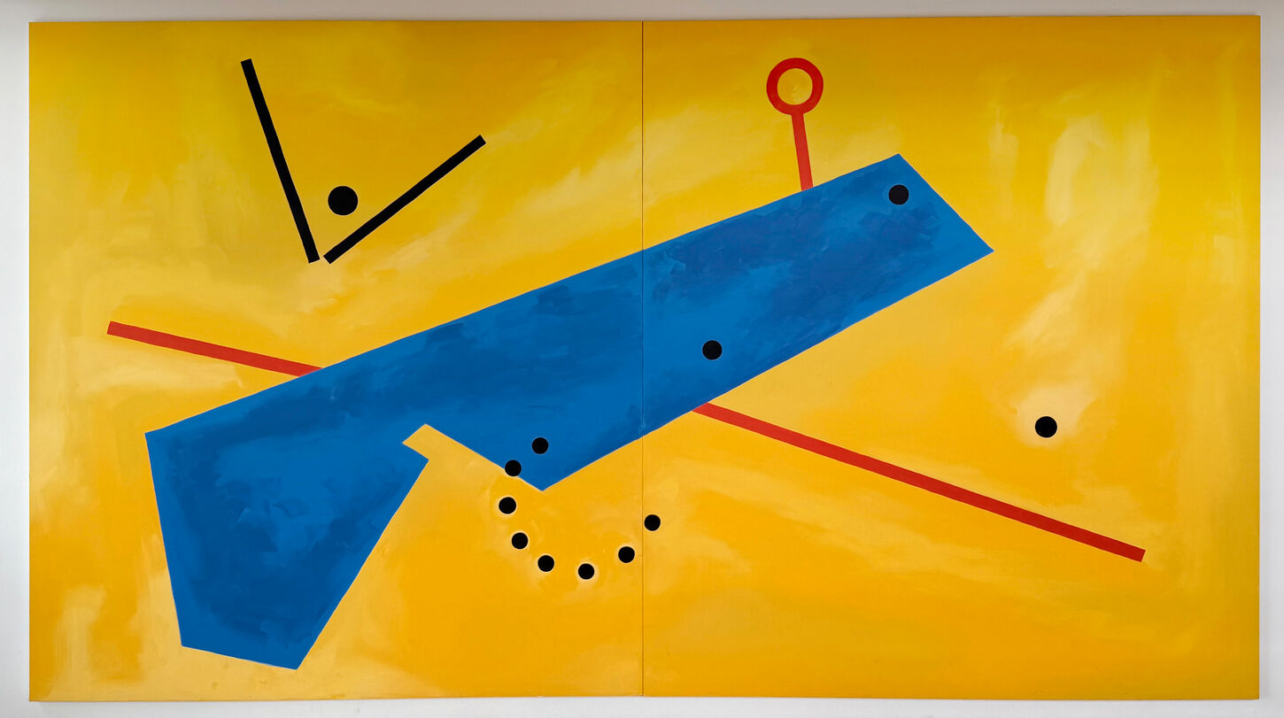 Originalt håndmalet diptykon 414x234 cm