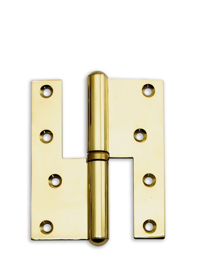 Dørhængsel, messing, 140 mm, højrehængt Dørhængsel, messing, 140 mm, højrehængt