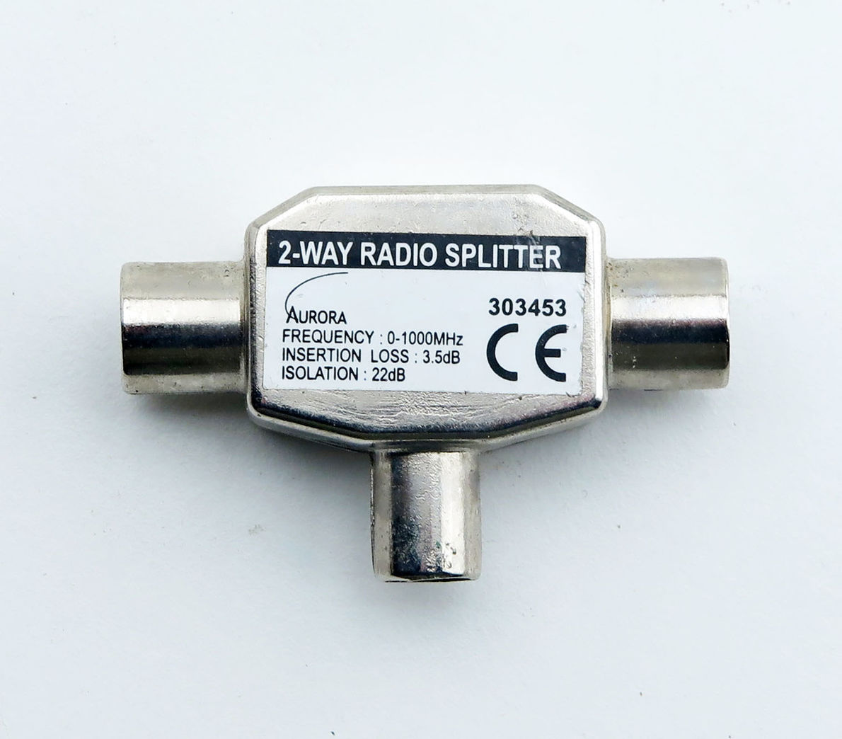Antenne Radio splitter COAX han til 2 x COAX hun Genbyg
