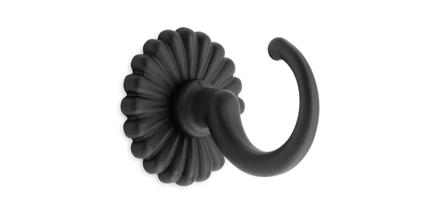 Krog 35mm med roset - sortlakeret