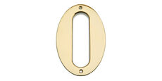 Husnummer i poleret messing - 0