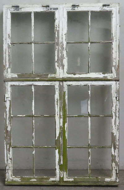 Sprossevindue med kittet enkeltlagsglas