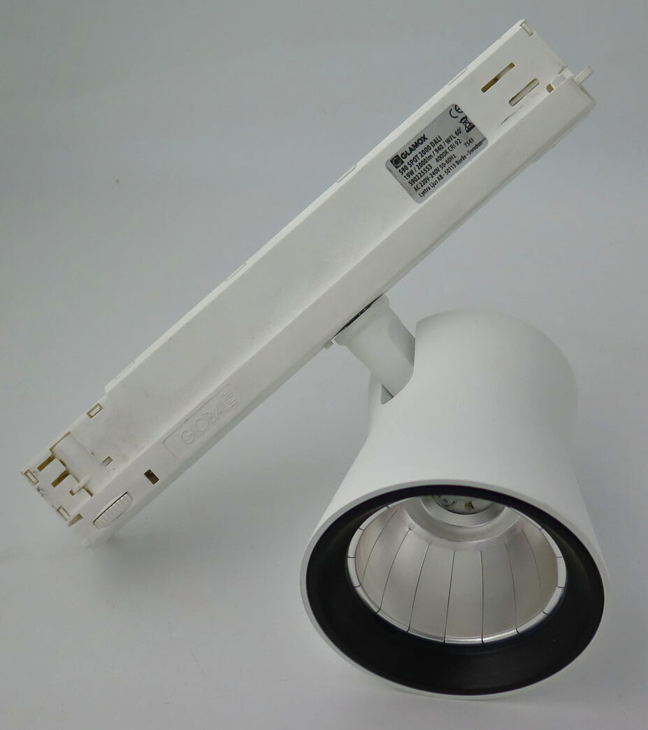 Glamox spotlampe til skinne - Hvid