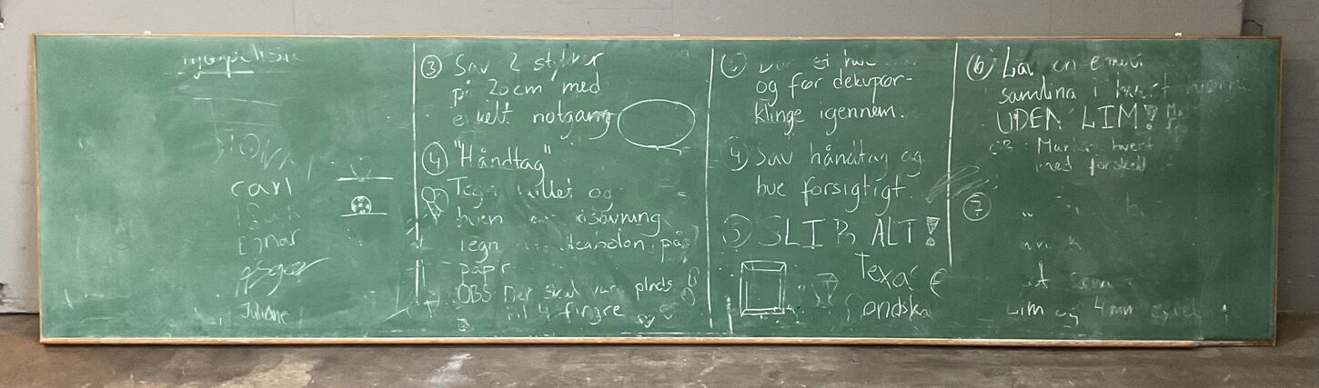 Gammel skoletavle 400x100 cm