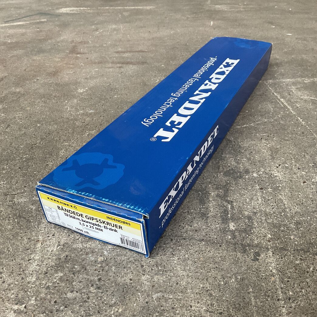 Expander båndede gipsskruer 3,5x25mm 1000 stk