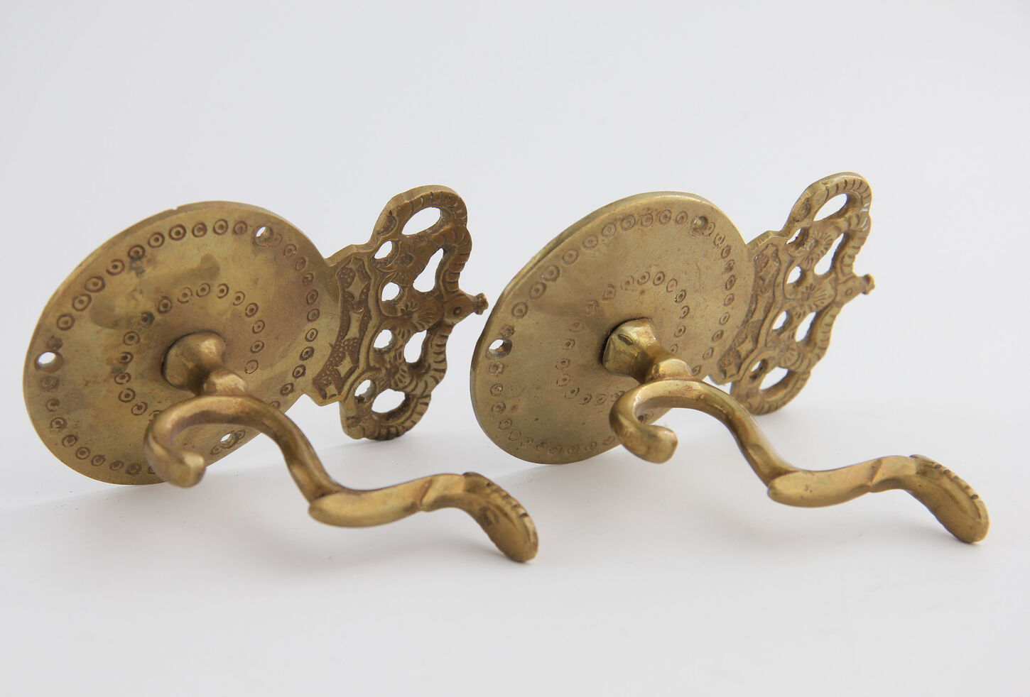 Kroneknager i messing - Par