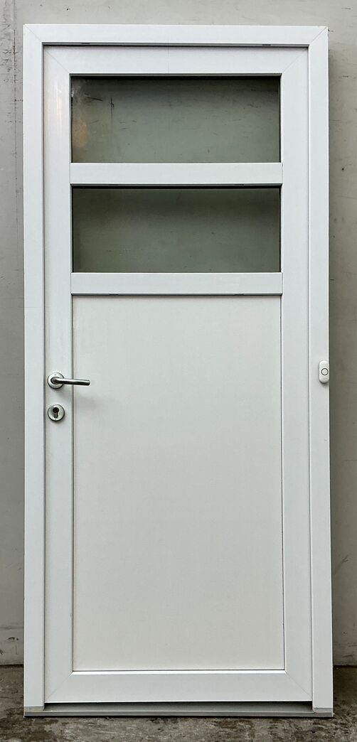 Facadedør i plast med 2 ruder vh