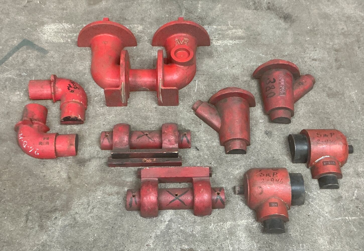 9 stk Støbeform fra Holbæk Jernstøberi