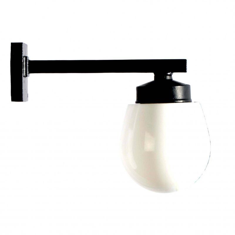 Funkislampe - pæreformet opal glas