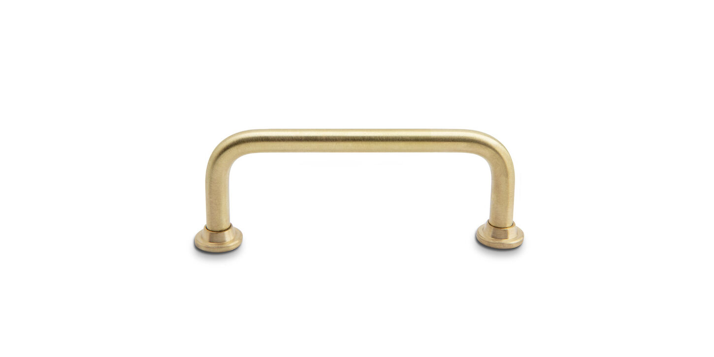 Klassisk bøjlegreb 78mm - mat messing