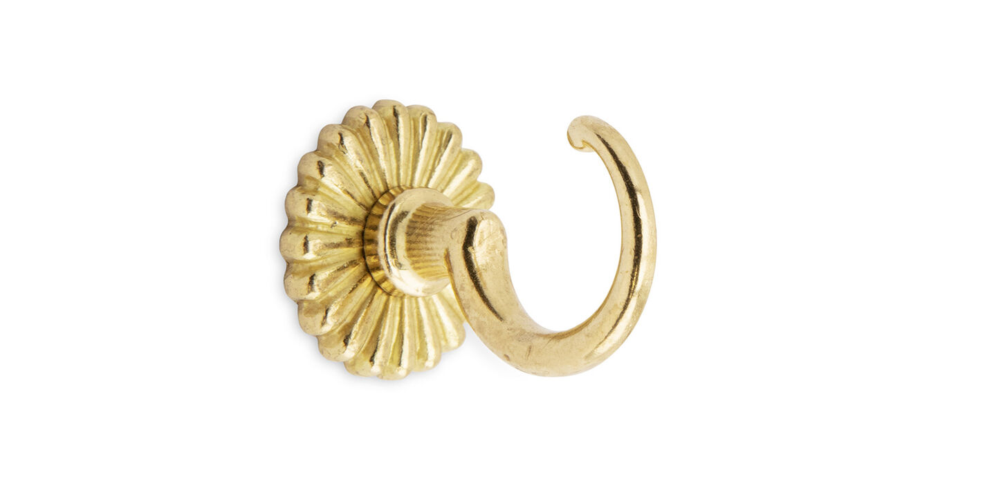 Krog 28mm med roset - poleret messing