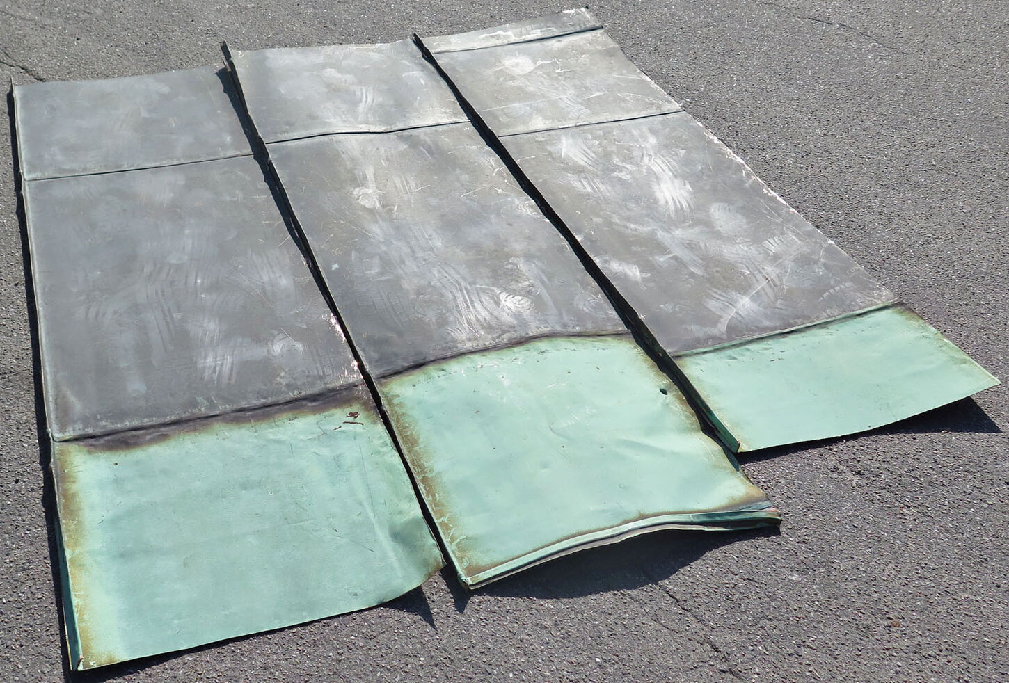 Kobberplade 140 - 230 cm, uensartede