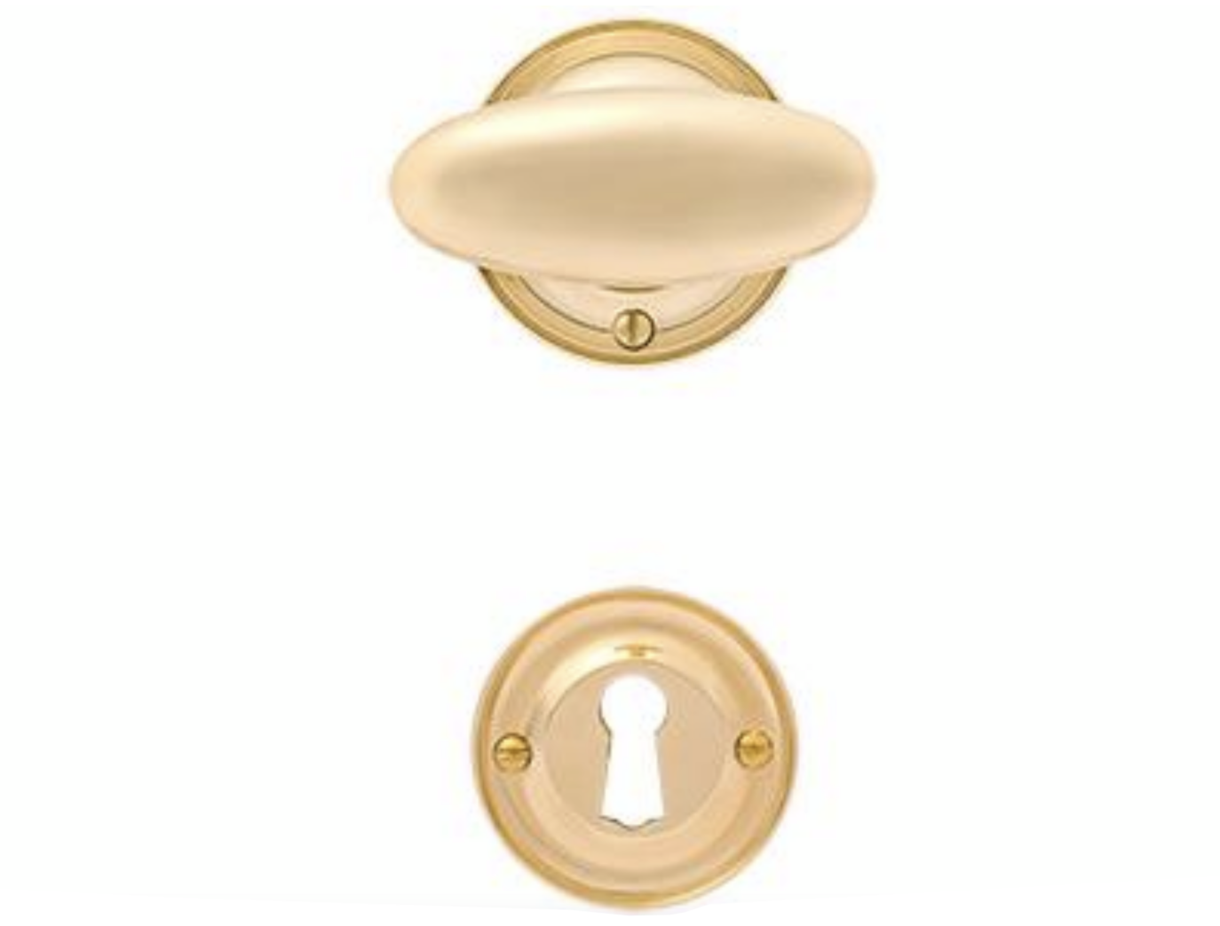 Dørgreb Krogerup Mandelform m/besætning (gl. døre) træskruer