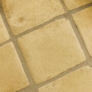 Gule kvadratiske terracotta gulvtegl - 21 x 21 cm