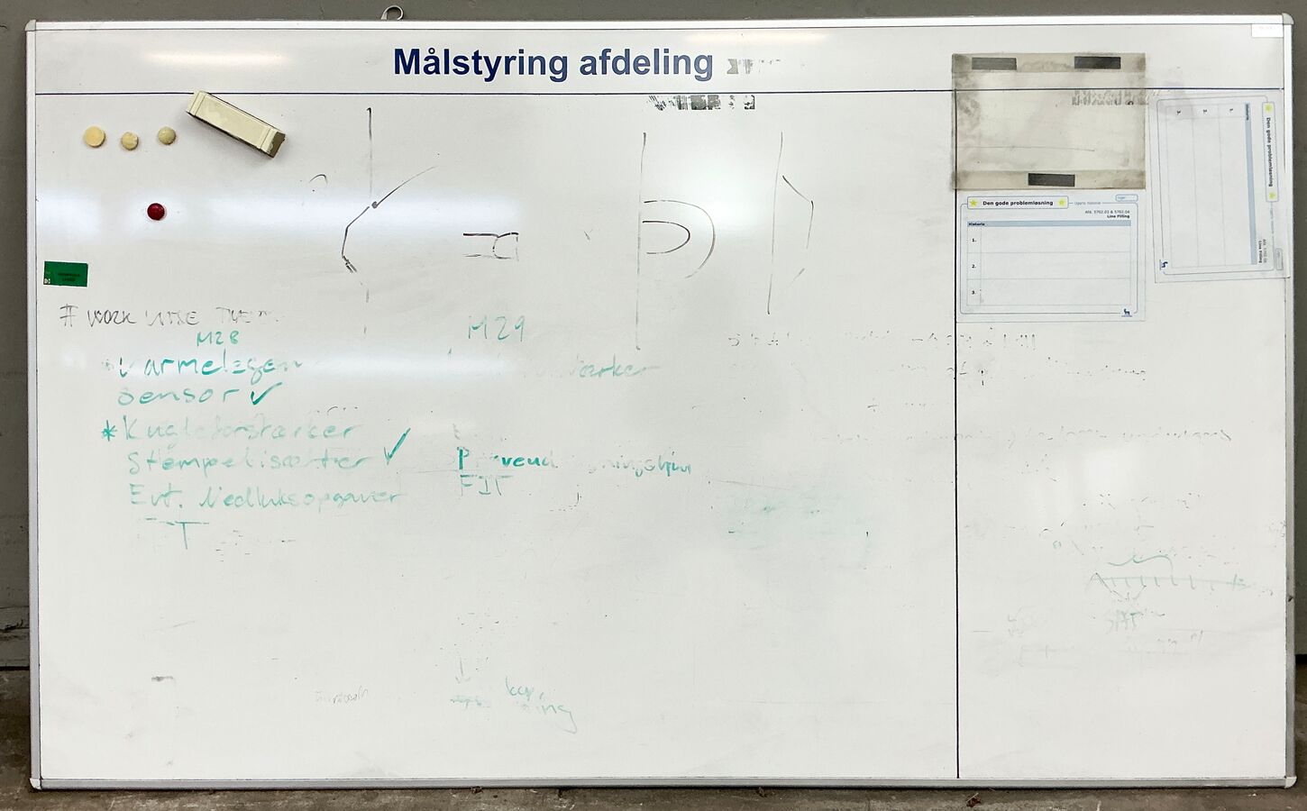 Brugt whiteboard 200x122 cm