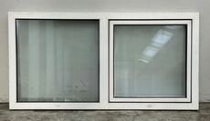 Plast 2-fags vindue med dreje kip og fast karm