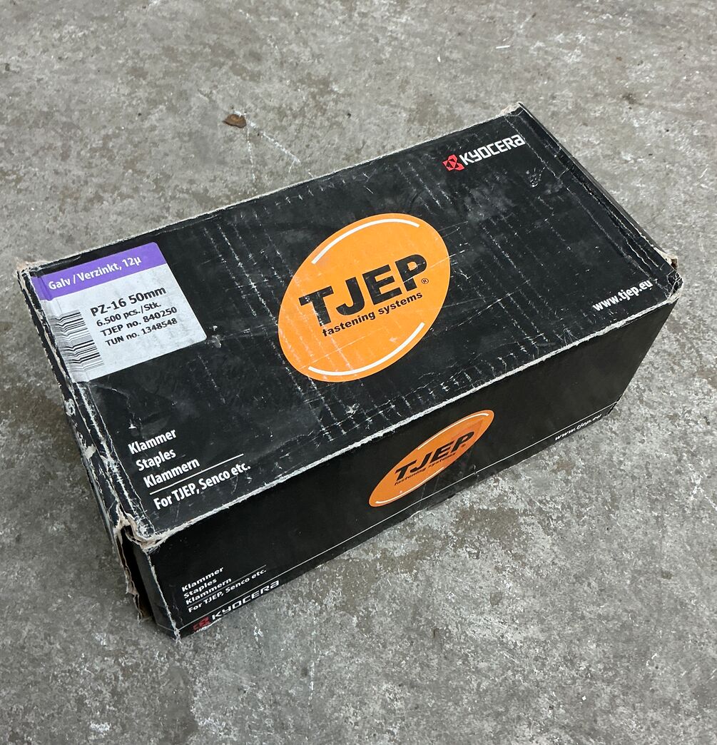 TJEP kasse med klammer - 50mm