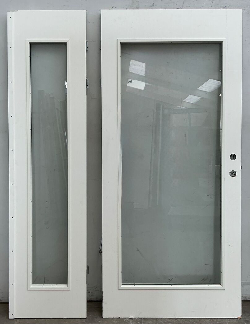 Dobbeltdør med glas uden karm