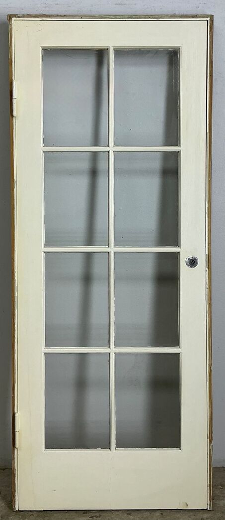 Fyldningsdør med glas og karm