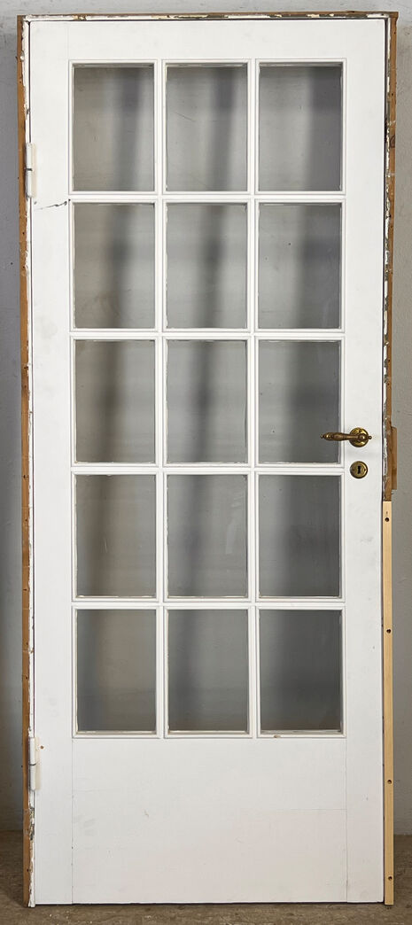 Fyldningsdør med glas og karm