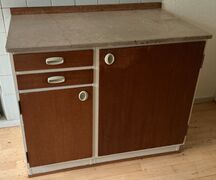 Original 60'er køkken med terrazzoplade