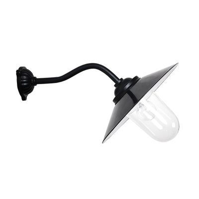 Staldlygte - emaljeret sort skærm (45 grader lysvinkel)