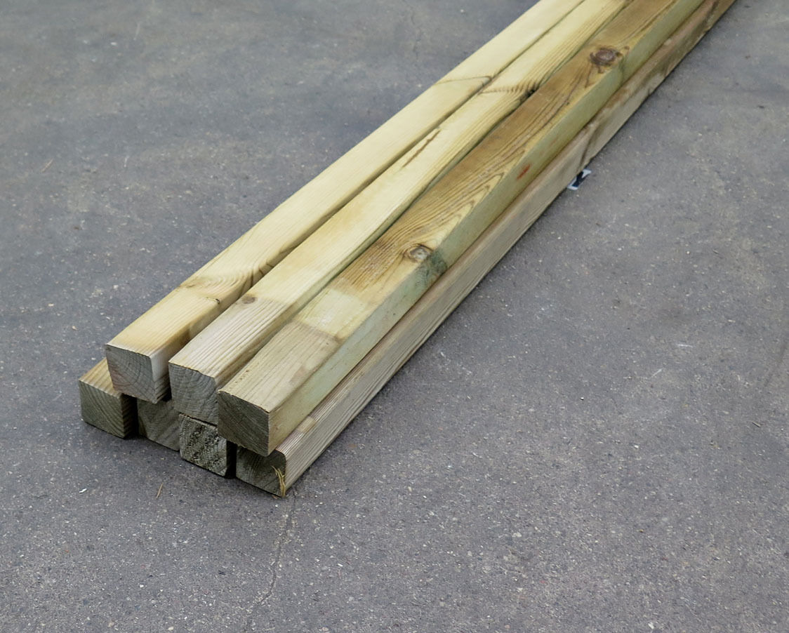 45x45 trykimprægneret 8 stk a 4200 mm